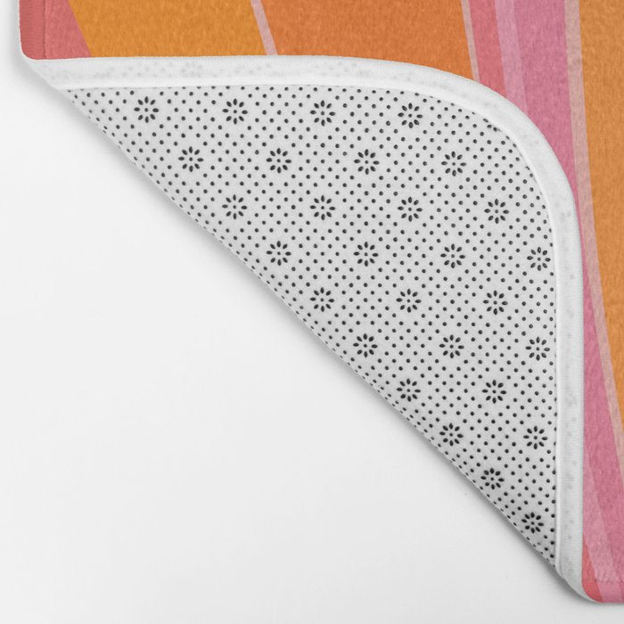 Sunshine Stripe Floral Bath Mat Gallery Image 2