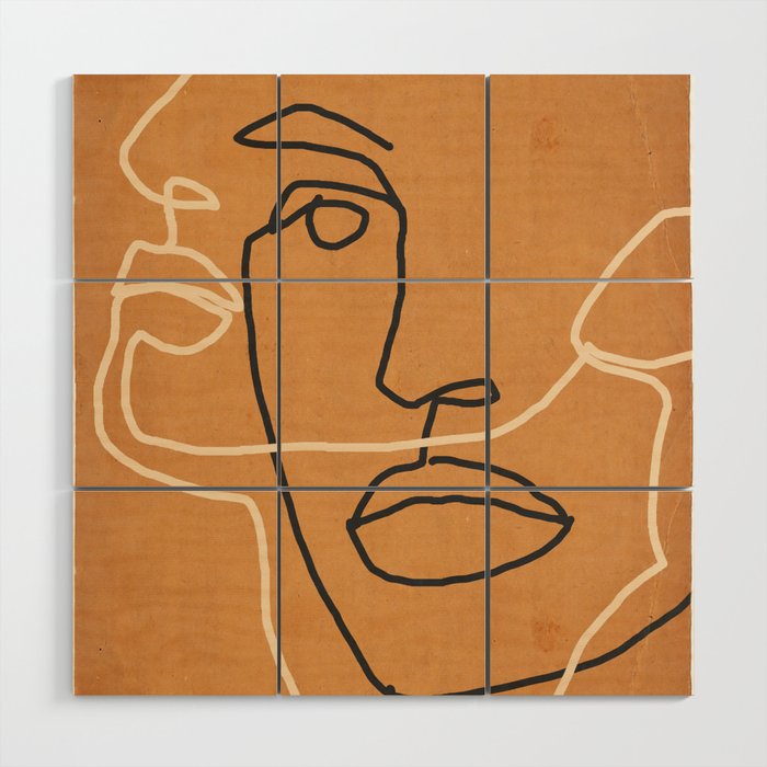 Abstract Face 6 Wood Wall Art Gallery Image 1