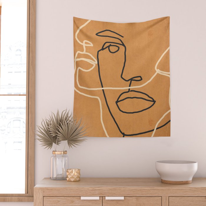Abstract Face 6 Wall Tapestry Gallery Image 2