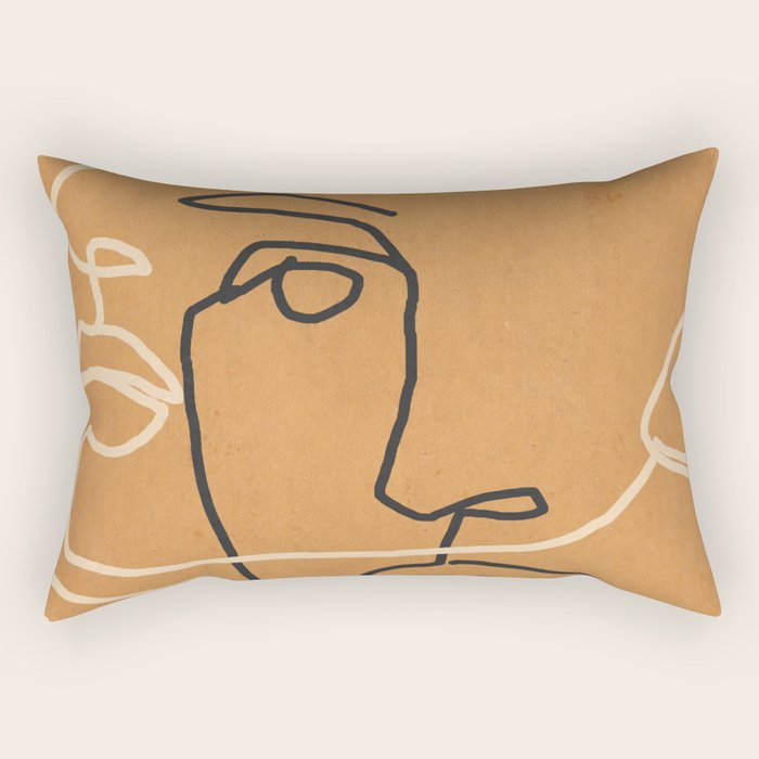 Abstract Face 6 Rectangular Pillow Gallery Image 1