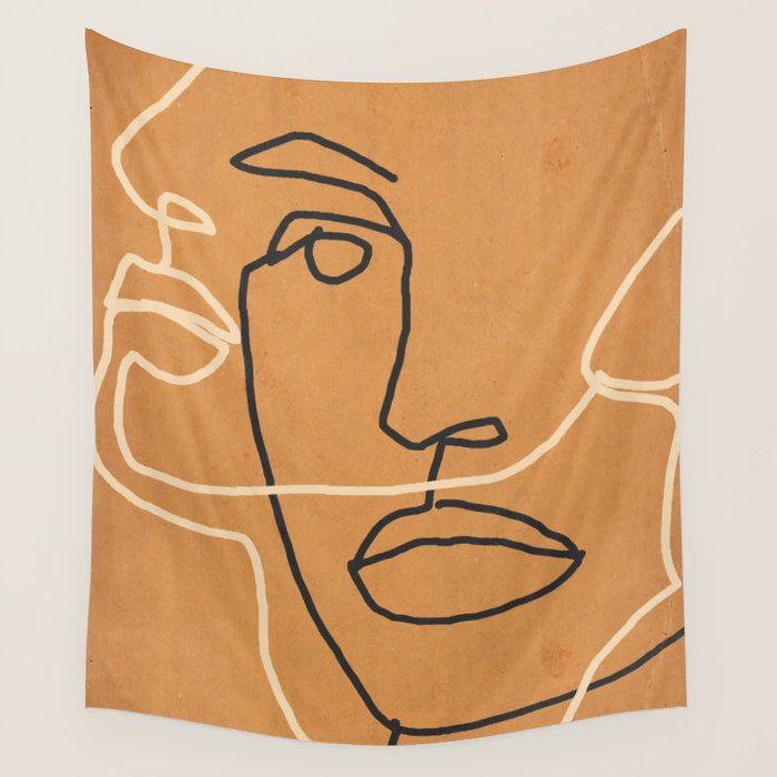 Abstract Face 6 Wall Tapestry Gallery Image 4