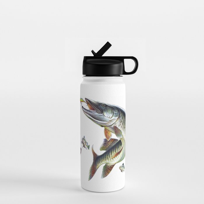 Musky Fishing Water Bottle Gallery Image 1