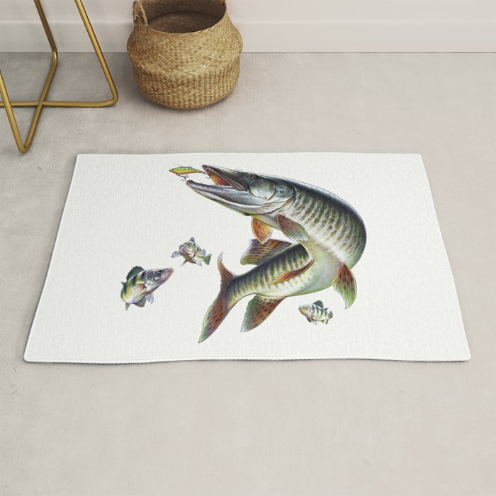 Musky Fishing Rug Gallery Image 1