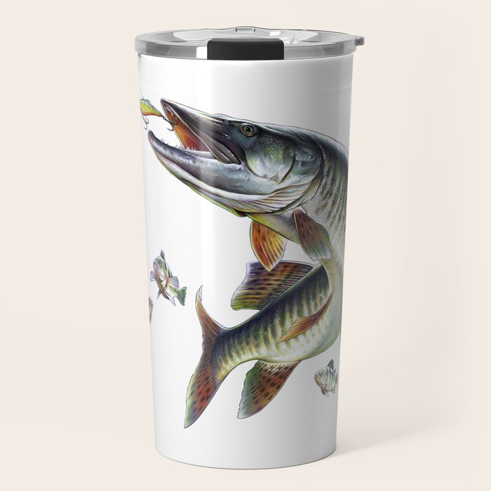 Musky Fishing Travel Mug Gallery Image 1