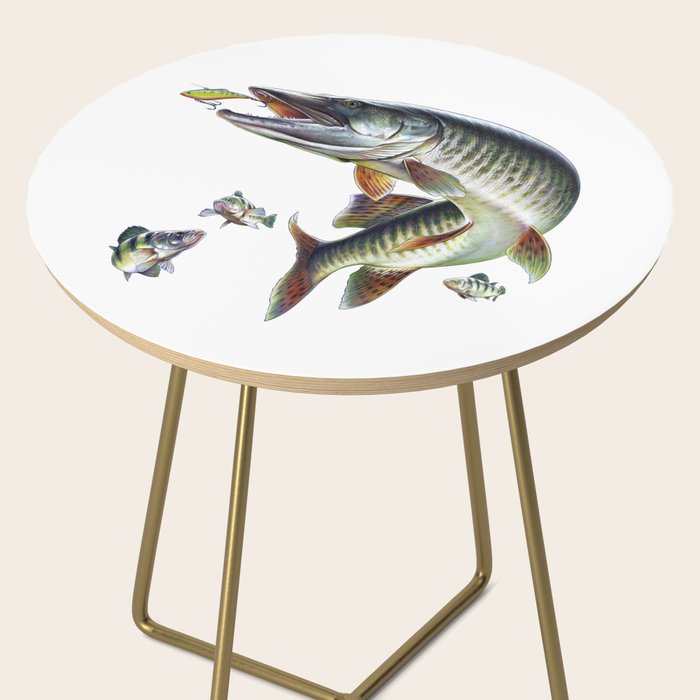 Musky Fishing Side Table Gallery Image 2