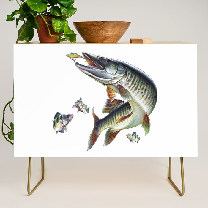 Musky Fishing Credenza Gallery Image 1