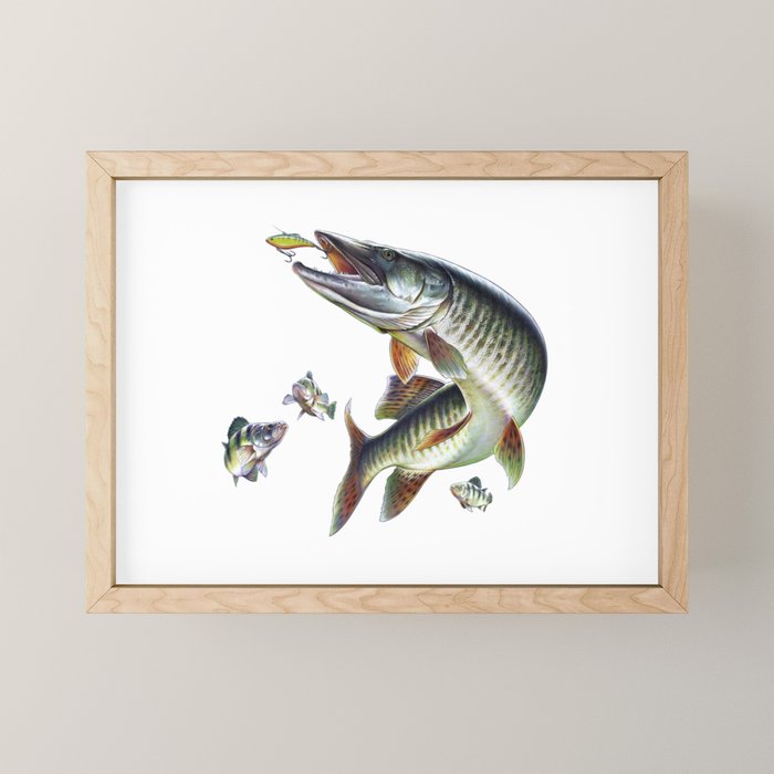 Musky Fishing Mini Art Print Gallery Image 1