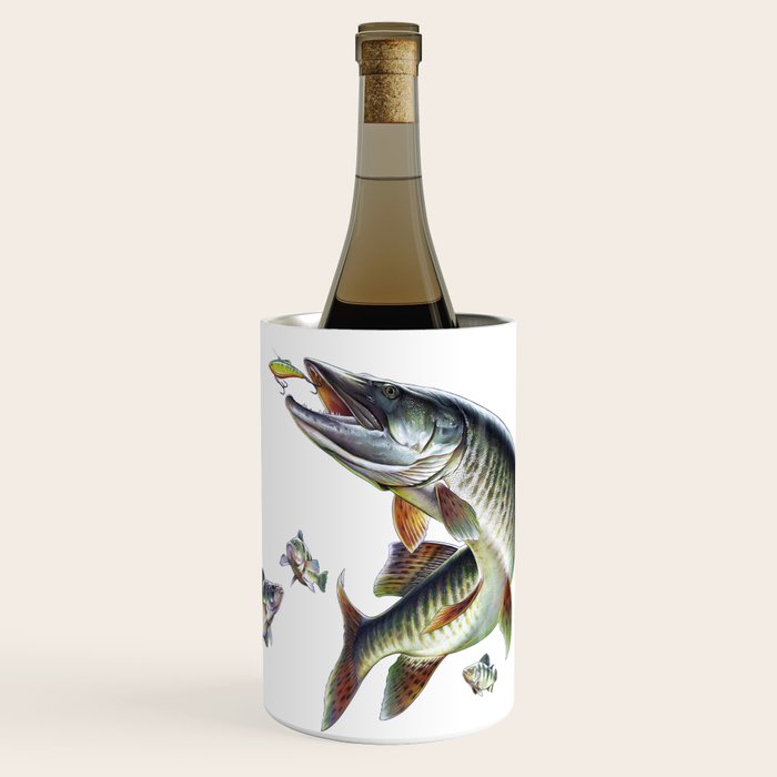 Musky Fishing Wine Chiller Gallery Image 1