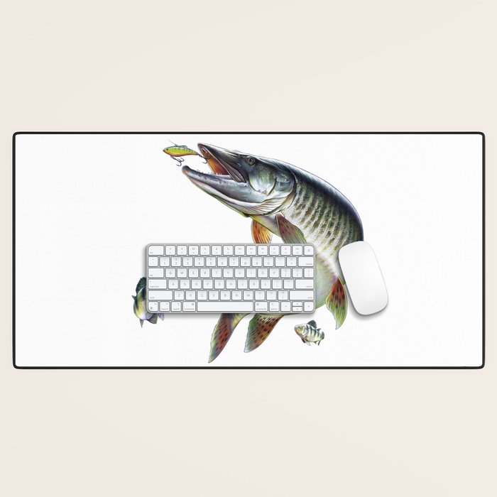 Musky Fishing Desk Mat Gallery Image 1