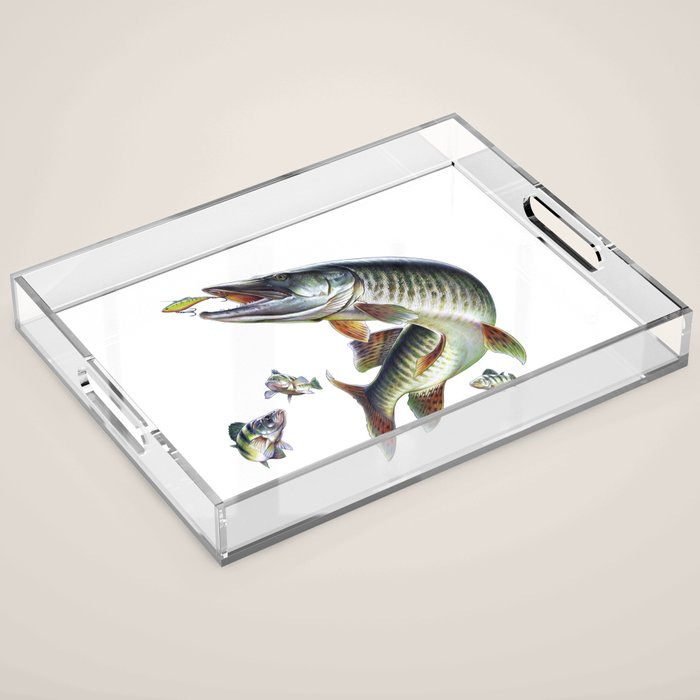 Musky Fishing Acrylic Tray Gallery Image 1