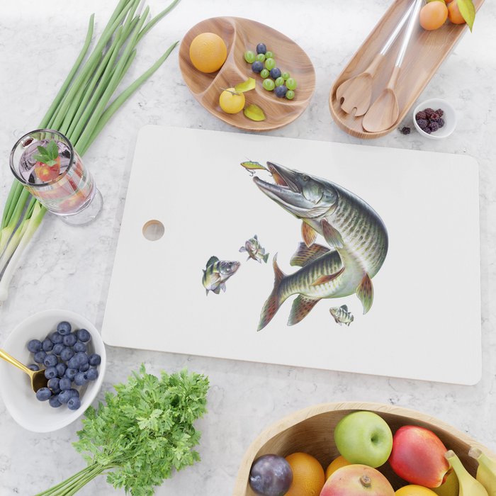 Musky Fishing Cutting Board Gallery Image 2
