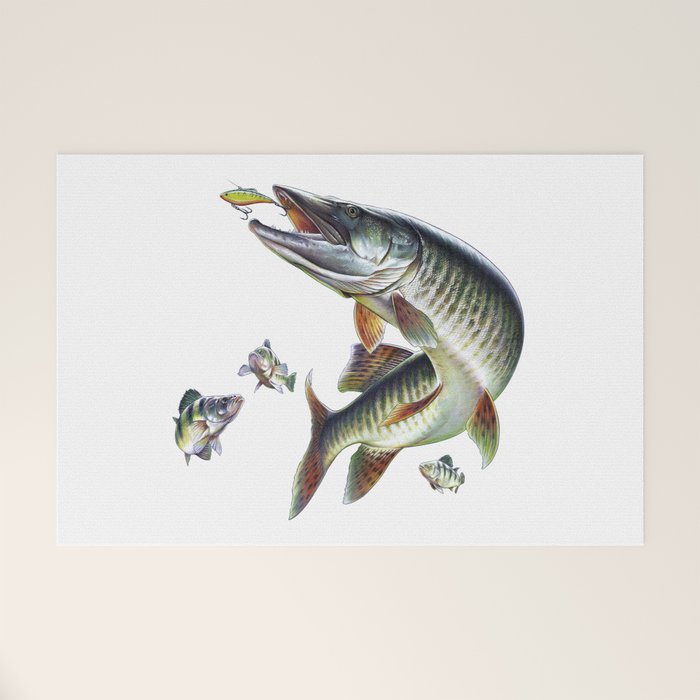 Musky Fishing Welcome Mat Gallery Image 1