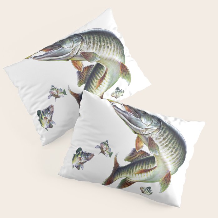 Musky Fishing Pillow Sham Gallery Image 1