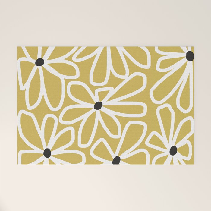 Daisy chain - yellow Welcome Mat Gallery Image 1
