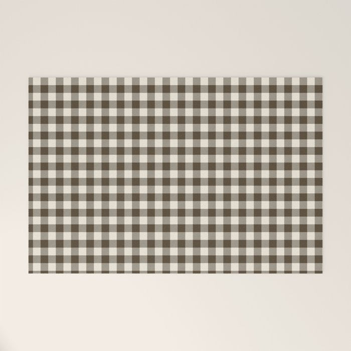 brown gingham Welcome Mat Gallery Image 1