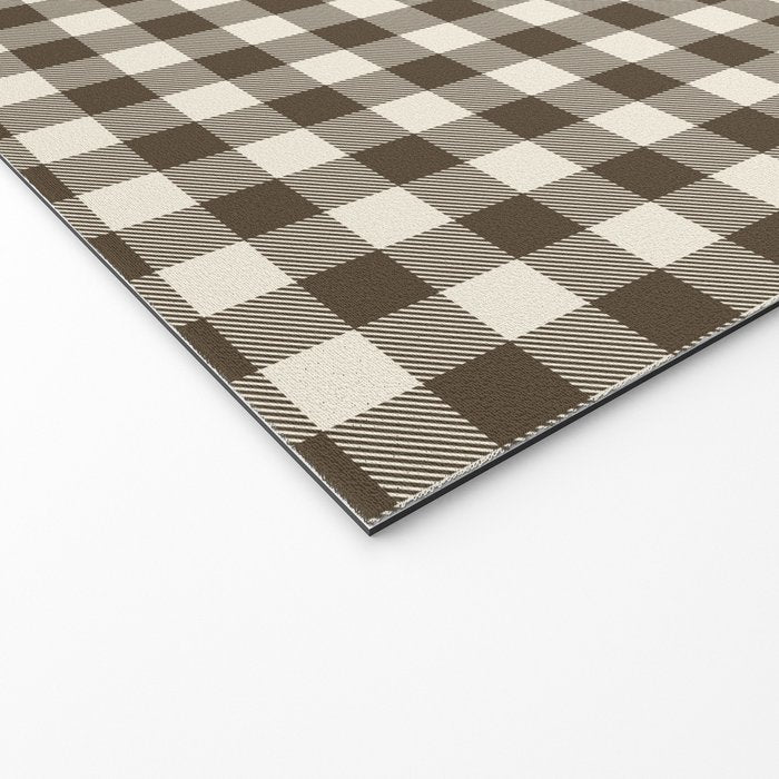brown gingham Welcome Mat Gallery Image 2