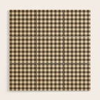 brown gingham Wood Wall Art Gallery Image 1