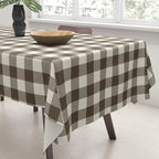 brown gingham Tablecloth Gallery Image 3