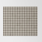 brown gingham Throw Blanket Gallery Image 2