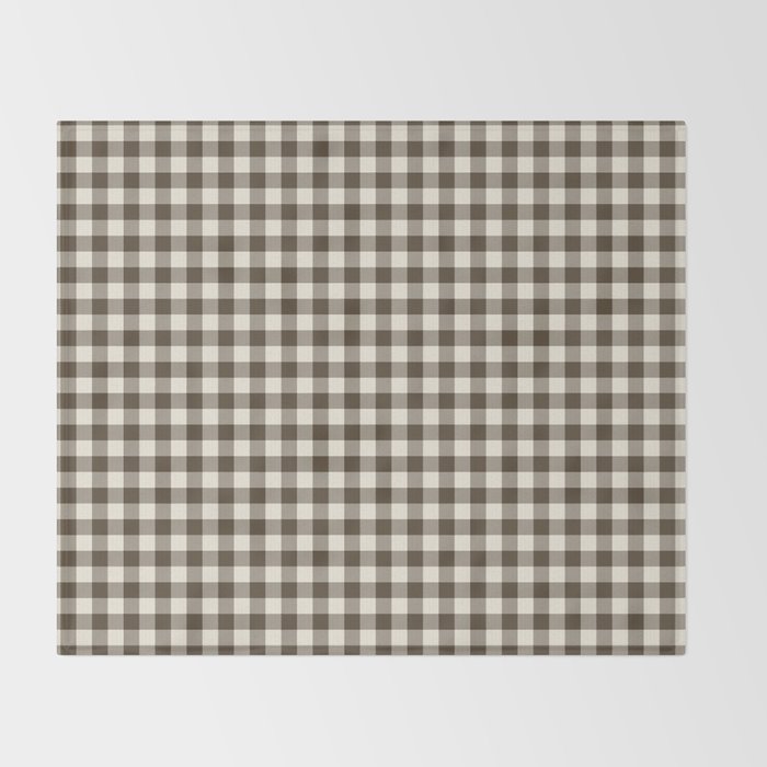 brown gingham Throw Blanket Gallery Image 2