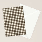brown gingham Stationery Card Gallery Image 2