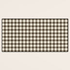 brown gingham Desk Mat Gallery Image 3