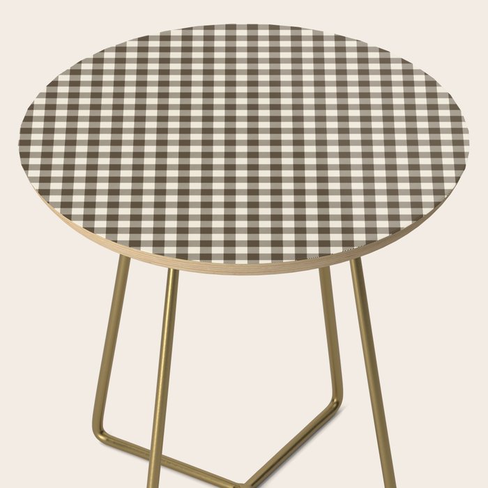 brown gingham Side Table Gallery Image 2
