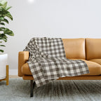 brown gingham Throw Blanket Gallery Image 1