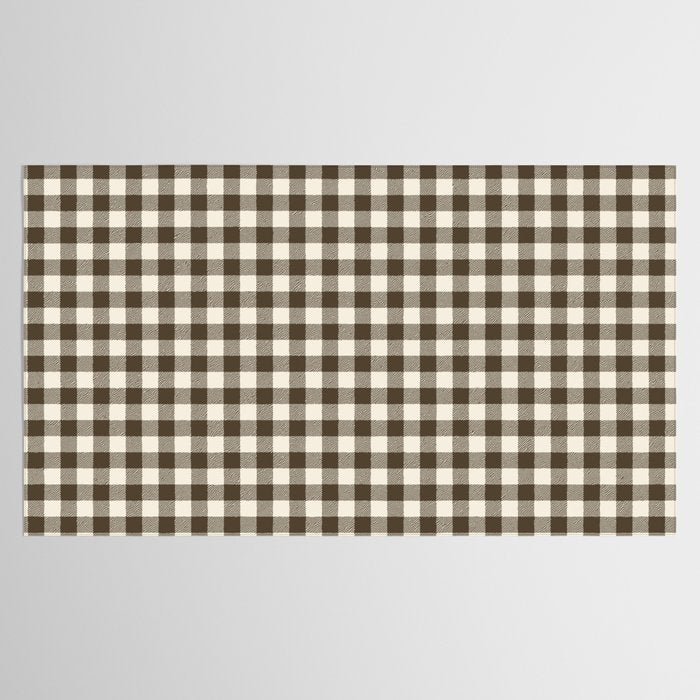 brown gingham Tablecloth Gallery Image 2