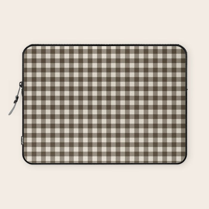 brown gingham Laptop Sleeve Gallery Image 1
