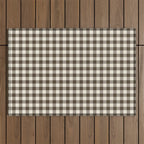 brown gingham Outdoor Rug Gallery Image 1