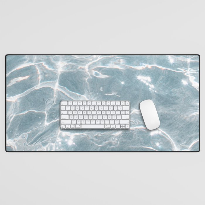 Crystal Clear Blue Water Photo Art Print | Crete Island Summer Holiday | Greece Travel Photography Desk Mat Gallery Image 1