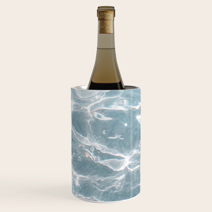 Crystal Clear Blue Water Photo Art Print | Crete Island Summer Holiday | Greece Travel Photography Wine Chiller Gallery Image 1