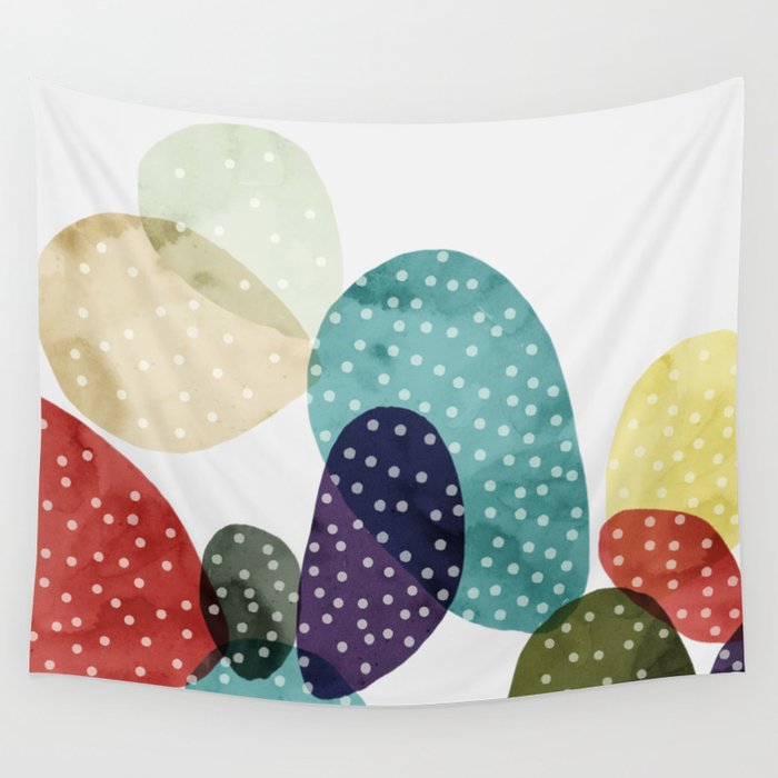Cactus watercolor II Wall Tapestry Gallery Image 1