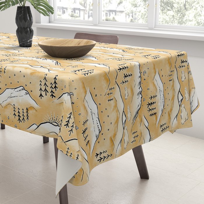 Monte Vista - marigold  Tablecloth Gallery Image 3