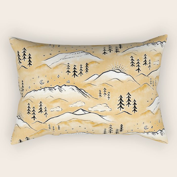 Monte Vista - marigold  Rectangular Pillow Gallery Image 1