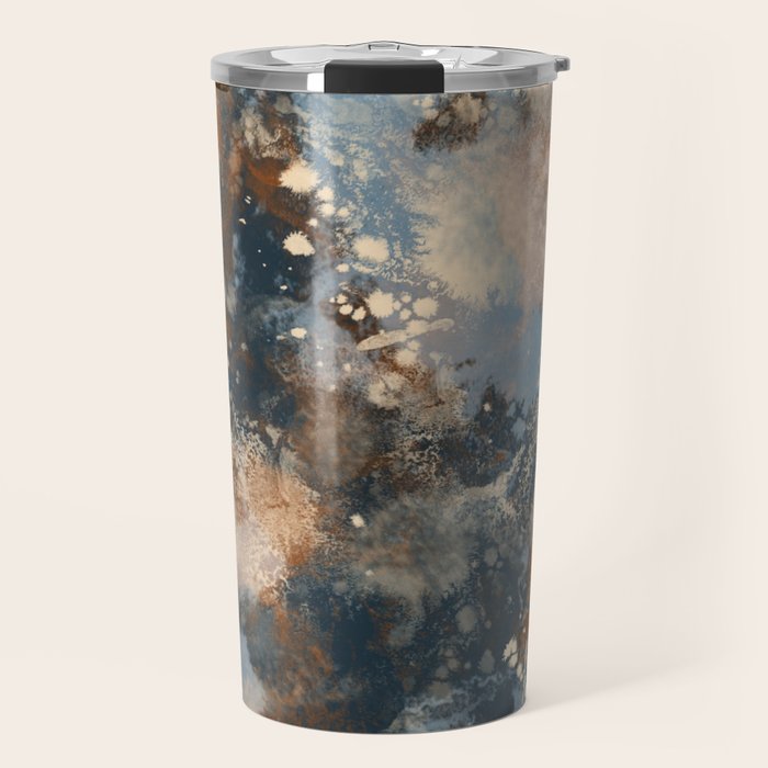 Earth watercolor splashes 2 Travel Mug Gallery Image 1