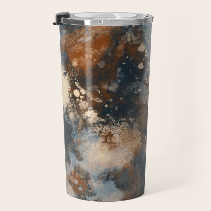 Earth watercolor splashes 2 Travel Mug Gallery Image 3