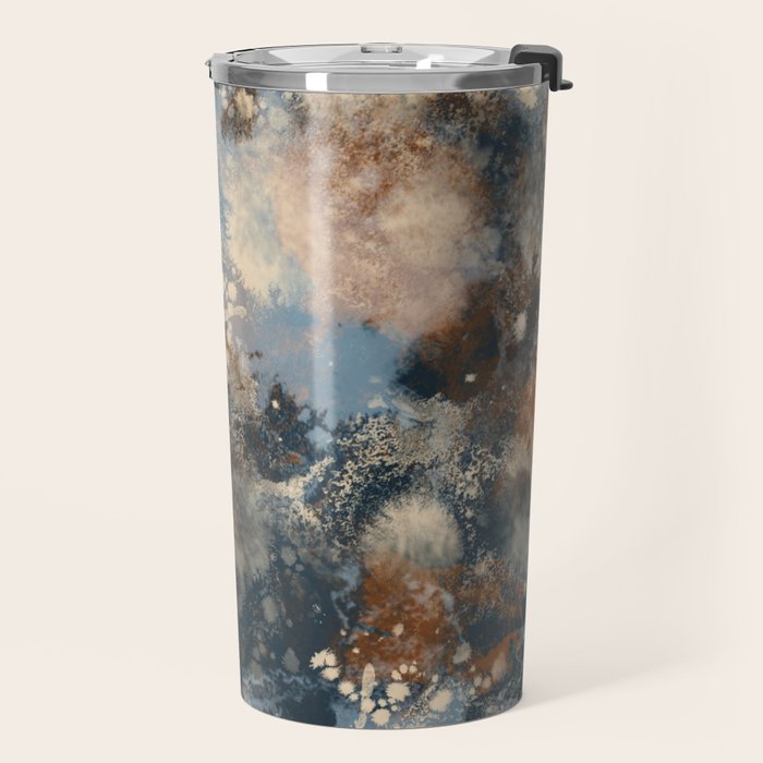 Earth watercolor splashes 2 Travel Mug Gallery Image 2