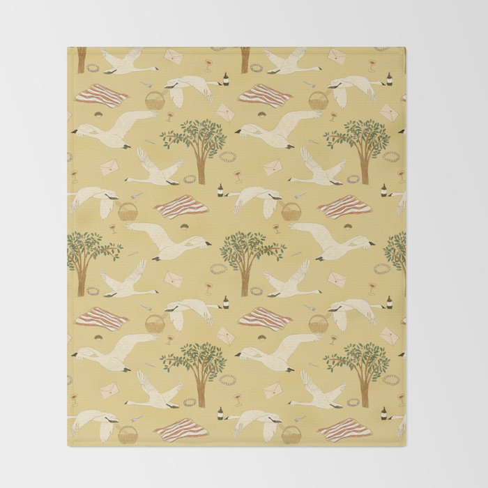Picnic in the park Throw Blanket Gallery Image 2