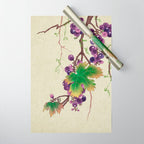 Minhwa : Grapevine Type (Korean traditional/folk art) Wrapping Paper Gallery Image 1