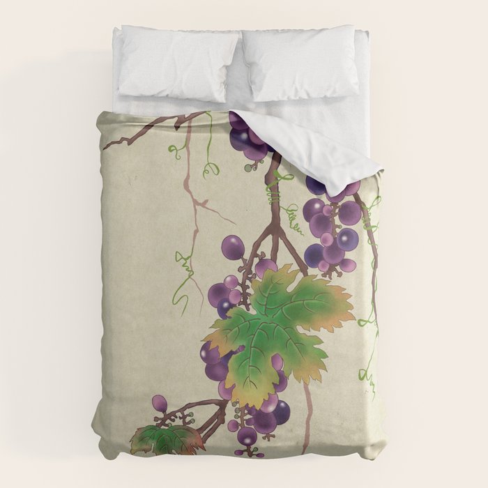 Minhwa : Grapevine Type (Korean traditional/folk art) Duvet Cover Gallery Image 1