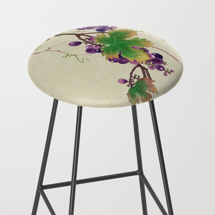 Minhwa : Grapevine Type (Korean traditional/folk art) Stool Gallery Image 2