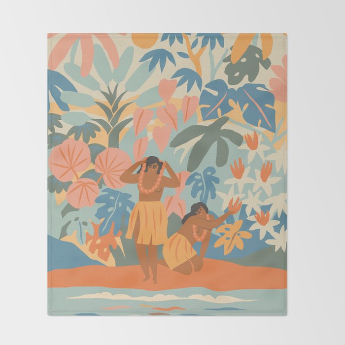 Hawaiian Lei Throw Blanket Gallery Image 2