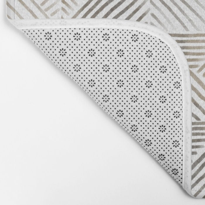 seamless pattern with graphic geometric stripes Bath Mat Gallery Image 2