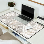 seamless pattern with graphic geometric stripes Desk Mat Gallery Image 2