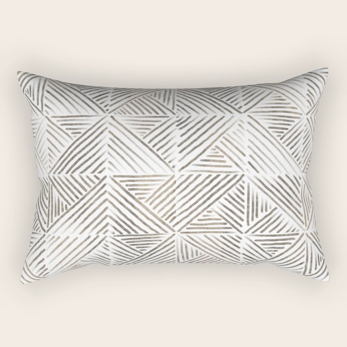 seamless pattern with graphic geometric stripes Rectangular Pillow Gallery Image 1