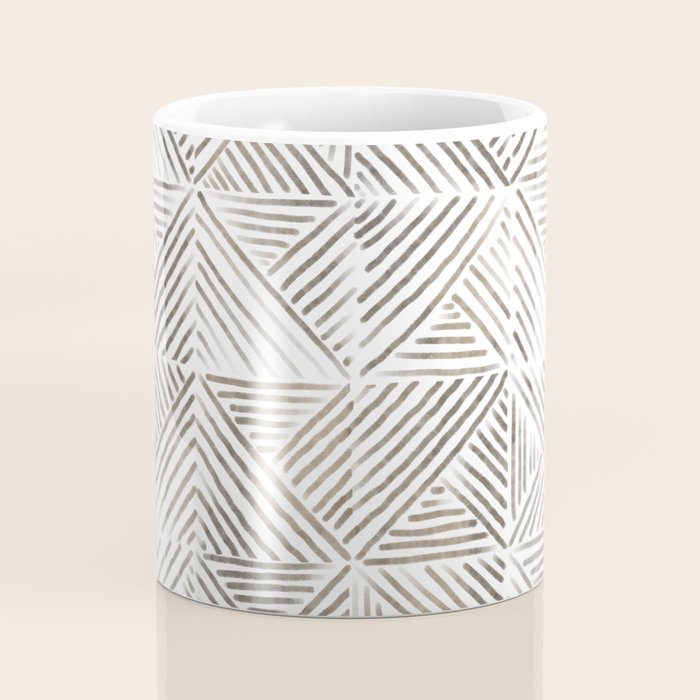 seamless pattern with graphic geometric stripes Coffee Mug Gallery Image 4
