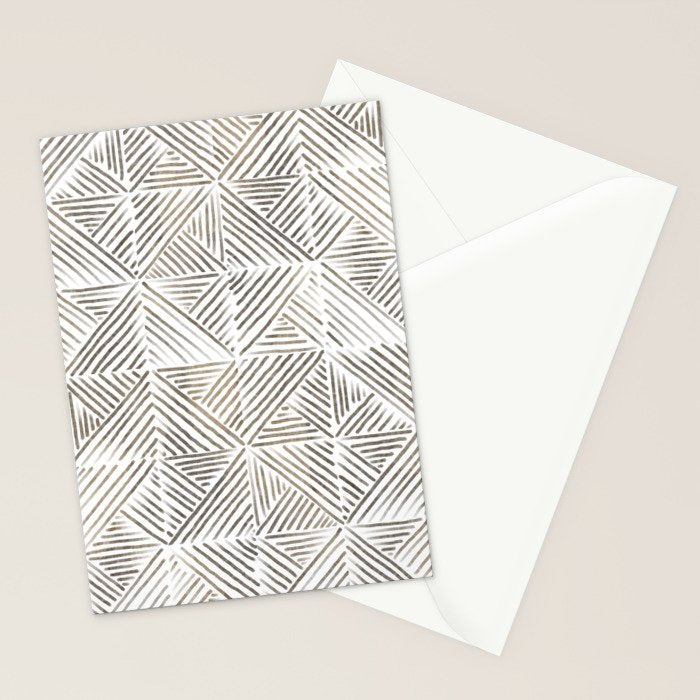 seamless pattern with graphic geometric stripes Stationery Card Gallery Image 2