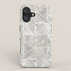 seamless pattern with graphic geometric stripes iPhone Case Gallery Image 1